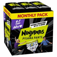 Üleöö mähkmed Pampers Ninjamas Space, suurus 7, 60 tk
