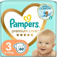 Mähkmed Pampers Premium Care, suurus 3, 6 - 10 kg, 60 tk