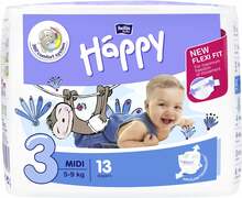 Mähkmed Happy Midi suurus 3, 5-9 kg, 13 tk