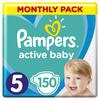 Mähkmed Pampers Active Baby, suurus 5, 11-16 kg, 150 tk