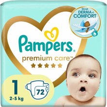 Mähkmed Pampers Premium Care, suurus 1, 2-5 kg, 72 tk