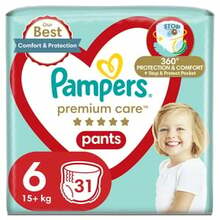Püksmähkmed Pampers Premium Pants, suurus 6, 31 tk