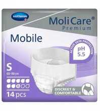 Täiskasvanute mähkmepüksid MOLICARE MOBILE, S suurus, 8 tilka, N14.
