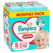 Püksmähkmed Pampers Premium Care, suurus 5, 12-17 kg, 102 tk