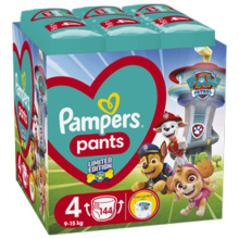 Püksmähkmed Pampers Pants Paw Patrol, suurus 4, 9 - 15 kg, 144 tk