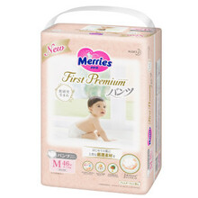 Püksmähkmed Merries First Premium, M suurus, 6-11 kg, 46 tk