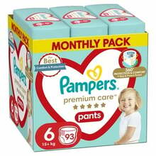 Püksmähkmed Pampers Premium Care Pants, suurus 6, 15kg+, 93 tk