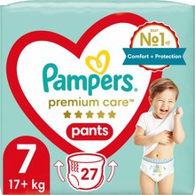 Püksmähkmed Pampers Premium Care Pants, suurus 7, 17+ kg, 27 tk