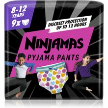 Pampers Ninjamas Pyjama Pants Hearts, 27-43 kg, 9 tk