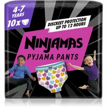 Pidžaamapüksid Pampers Ninjamas Hearts, 17-30 kg, 10 tk