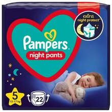 Püksmähkmed Pampers Night Pants, suurus 5, 12 - 17 kg, 22 tk