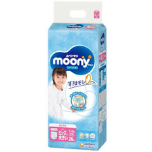 Püksmähkmed Moony tüdrukutele, XXL suurus, 13-28 kg, 26 tk