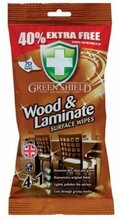 Niisked salvrätikud Green Shield Wood & Laminate, 70 tk
