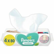 Niisked salvrätikud Pampers Sensitive, 4 x 80 tk