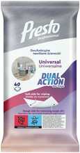 Universaalsed niisked salvrätikud Presto Dual Action, 40 tk