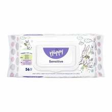 Niisked salvrätikud lastele Happy Sensitive, 56 tk