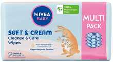Niisked salvrätikud beebidele Nivea Baby Soft & Cream, komplekt