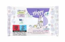 Niisked salvrätikud lastele Happy Sensitive Aloe Vera, 10 tk