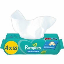 Niisked salvrätikud Pampers Fresh Clean, 4 x 52 tk