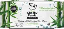 Niisked salvrätikud Cheeky Panda Baby Wipes, 64 tk
