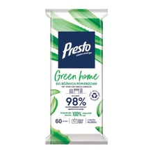Niisked salvrätikud erinevatele pindadele Presto Green Home, 60 tk