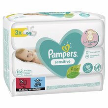 Niisked salvrätikud Pampers Sensitive, 3 x 52 tk