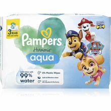 Niisked beebisalvrätikud Pampers Harmonie Aqua Baby, 3 pakki, 144 tk