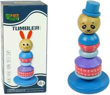 Puidust hariv püramiid Lean Toys panda tasakaalutorn