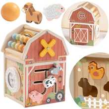 Puidust Montessori arvutussorteerija Tooky Toy Activity Barn