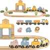 Puidust rongikomplekt Viga Toys PolarB, 30 osa
