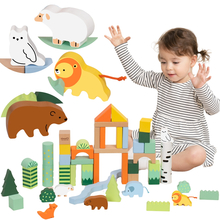 Puidust klotside komplekt Classic World Forest World 50 tk