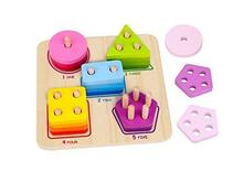 Puidust geomeetriliste kujundite sorteerija Tooky Toy