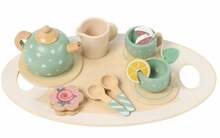 Puidust teekomplekt lastele Kruzzel 26393, roheline