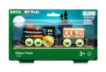 Puidust rong Brio Ghost Train 33986, helendab pimedas