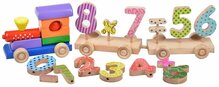 Arvutamismäng Wood&Joy Math Train 13 cm, mitmevärviline