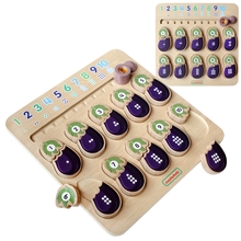 Õppeplaat Masterkidz baklažaani numbrite õppimiseks Montessori