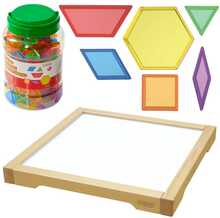 Sensorikast Masterkidz LED + Montessori mosaiikklotsid 140 tk