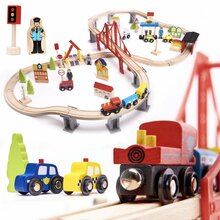 Puidust rongirööbaste komplekt Wooden Railway 6488, 70 osa