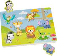 Helidega pusle Viga Toys eksootilised loomad
