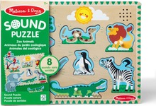 Helidega puidust pusle Melissa & Doug Zoo Animal Sound Puzzle