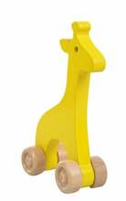 Lükatav mänguasi Wood&Joy Giraffe, 15 cm, kollane