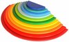 Arendav mänguasi Wood&Joy Waldorf Rainbow Semicircle, 7 cm, mitmevärviline, 12 tk