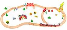 Puidust rongiraja komplekt Ecotoys, 53 osa