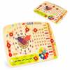 Puidust manipuleerimislaud Ecotoys My Clock Board, kollane