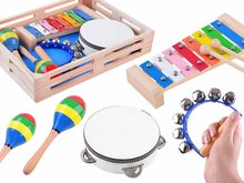 Puidust muusikariistade komplekt 4in1