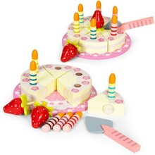Puidust tordikomplekt Eco Toys TL10032, 16 osa, erinevad värvid