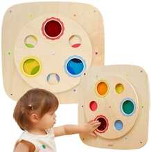 Puidust sensoorne manipuleerimislaud Viga Toys värvide segamine
