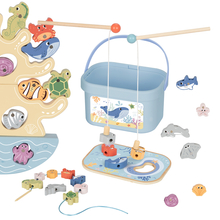 Puidust mängukomplekt Tooky Toy tasakaalutorn 23 tk
