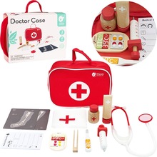Laste arstimängukomplekt Classic World, puidust, 19 osa