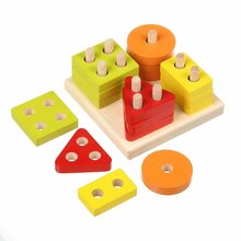 Puidust kujundite sorteerija Cubika Geometrija kvadratas